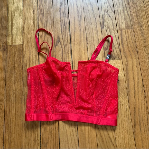 Victoria’s Secret red plunge bustier - Picture 4 of 5